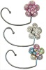 Fashion metal flowers gift bag hangers and hooks