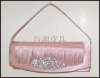 Fashion nice crystal satin ladies pink evening clutch box