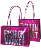 Fashion non woven tote bag with metal lamination