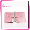 Fashion pink Silk PU ladies evening handbags