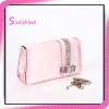 Fashion pink grace silk ladies evening handbags