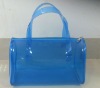 Fashion plastic clear pvc zipper tote bags
