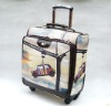 Fashion printed trolley luggage brand design