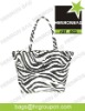 Fashion recycled zebra print tote PVC bag