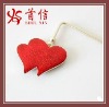 Fashion red double heart shape purse hook