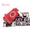 Fashion red snake vein Pu ladies evening clutch bags