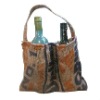 Fashion reusable Jute Wine Bag for 2 bottles