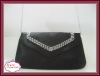 Fashion rhinestone Black Satin Evening Shoulder Bag