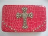 Fashion rhinestone cross ladies purse