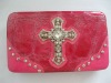 Fashion rhinestone cross women's wallet