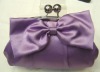 Fashion satin floral clutch bag eveing purse