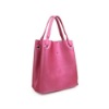 Fashion simple fuchsia lady tote bag leather