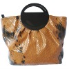 Fashion snake skin leather tote bag