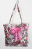 Fashion squared promotional lady bowknot tote bag