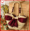 Fashion straw baketweave beach bag