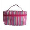 Fashion stripe colorul cosmetic bag