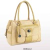 Fashion tote bag with outside pocket/structurer handbag