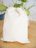 Fashion white cotton bag cotton drawstring bag cheap promotion bags