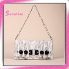 Fashion white ladies snake vein pu evening clutch bags