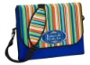 Fashionable Stripe printing of shoulder Neoprene messenger bag