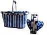 Fashionable and fancy folding stripe picnic/shopping basket