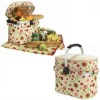 Fashionable collapsible picnic cooler basket for' 2 persons