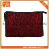 Fashionable cute LEOPARD PU red cosmetic bag
