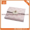 Fashionable leisure PVC pink snap closure women coin wallet