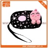 Fashionable lovely canvas cartoon black multifunction coin purse