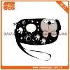 Fashionable lovely cartoon canvas black multifunction coin purse