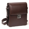 Fashionable men's leather business shoulder bag