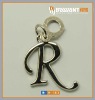 Fashionable metal charm pendants with letter R