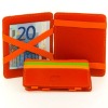 Fashionable orange leather magic wallet