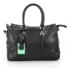 Fashionable women leather black tote bags