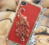 Fashional Luxury Peacock Diamond Case for iphone 4 4g crystal bling bling diamond case cover