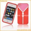 Fashional zipper  silicon Case For iphone4s