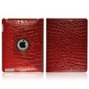Fashionalbe litchi texture 360 rotate leather case for ipad 2