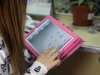 Fashionalbe pink slim leather case for ipad 2
