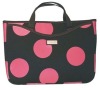 Fashionble Dot Printing Neoprene Laptop Sleeve with handles