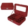Faux suede jewelry display box