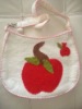 Felt bag with an apple print