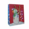 Fiber optic christmas LED promotional paper bag