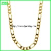 Figaro style brass link chain