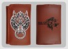 Final Fantasy VII wolfhead logo leather foldaway wallet