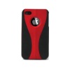 Fitted Protective Case for iPhone 4 (Black red).