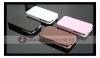 Fixed Flip Leather Pouch for iPhone 4 4S with black,white,pink,brown
