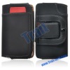 Flip Leather Holster Case for iPhone 4G/3G/3GS, and Other Phones
