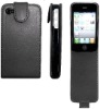 Flip PU Leather Case for iPhone 4G in Black color