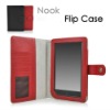 Flip  and  card pouch Cover for Barnes and Noble Nook(red)