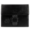 Flip-in design folio style black genuine leather case for ipad